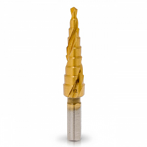 RUNTEC RT-DS4-12-9 Сверло ступенчатое RUNTEC 4-12 мм, 9 ступеней, HSS-TiN