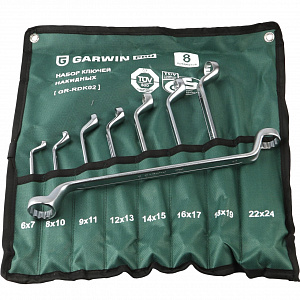 GARWIN PRO GR-RDK02 Набор ключей накидных 75° 8 предметов 6х7-22х24 мм