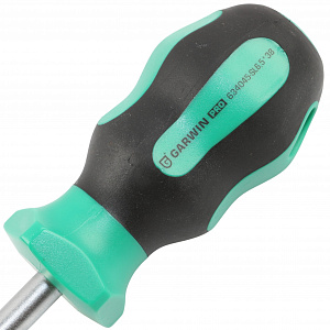 GARWIN PRO 634045-SL6,5*38 Отвертка профессиональная короткая SL6.5, 38 мм