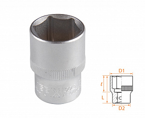 Головка торцевая стандартная шестигранная 1/2", 21 мм AFFIX AF00040021