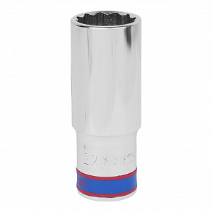 Головка торцевая глубокая двенадцатигранная 1/2", 22 мм KING TONY 423022M