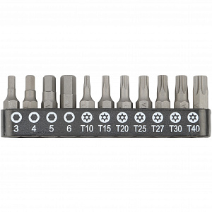 Licota ALK-8009-BIT2-CK Набор бит 1/4" 25 мм на держателе TORX c отв., HEX