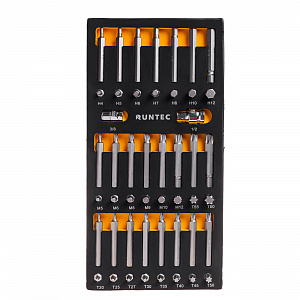 RUNTEC RT-HT313STD-6G Тележка инструментальная 6 полочная Standart серая с комплектом инструмента, 313 предметов