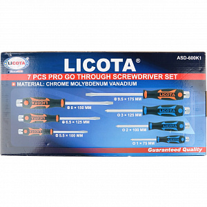 Licota ASD-600K1 Набор отверток усиленных цельнометаллических 7пр.