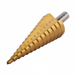 GARWIN INDUSTRIAL 102550-4-30-14 Сверло ступенчатое 4,0-30,0 мм, 14 ступеней, HSS, TiN