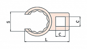 GARWIN INDUSTRIAL GSS-VDB14 Ключ разрезной "воронья лапа" искробезопасный 1/2" 7/8"