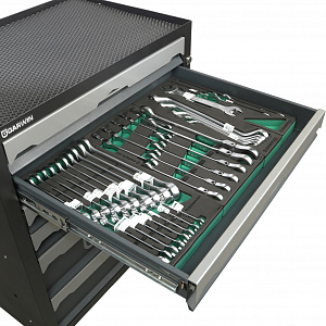 GARWIN PRO S01006-263 Тележка инструментальная 6 полок с комплектом инструмента, 263 пр., серая