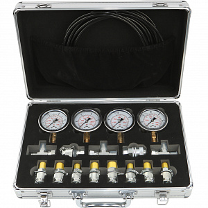 GARWIN PRO A85540 Набор 4-х манометров с контрольными точками для измерения давления масла в гидросистеме