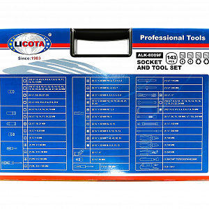 Licota ALK-8009F Набор инструментов 1/4" и 1/2", 143 предмета