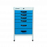GARWIN PRO MST-T6-7035-5015 Тумба 6 ящиков Standart, без крышки, светло-серый каркас, светло-синие ящики, 7035+5015-4004