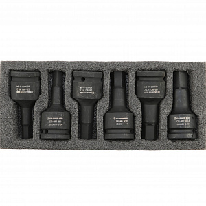 GARWIN PRO 626605-6-34 Набор ударных шестигранников 3/4" HEX 6 пр. 12-24 мм, 100 мм