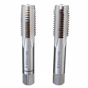 GARWIN INDUSTRIAL GM-TC18250 Метчики ручные M18x2.5, DIN 352, HSS, 6H, комплект из 2 штук