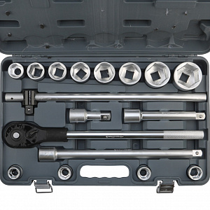GARWIN PRO 643550 Набор торцевых головок 3/4" 6 гр., 19-50 мм, 17 пр.