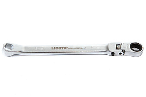 Licota ARW-07M08 Ключ трещоточный гибкий с фиксацией и накидной 6гр. 15° 8 мм