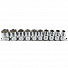 Licota TBS-22105 Набор торцевых головок 1/2" 6-ти гранных, 10 пр. на линейке, 10-24 мм-4004