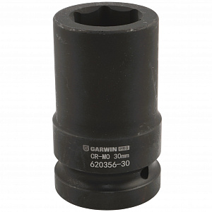 GARWIN PRO 620356-30 Головка, 1", 30 мм, торцевая, 6-гранная, ударная, глубокая