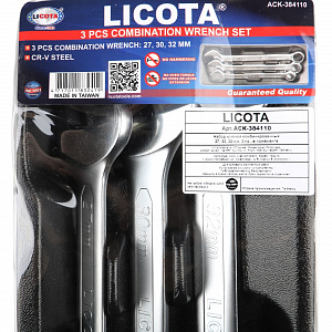 Licota ACK-384110 Набор ключей комбинированных 27, 30, 32 мм, 3 пр., в ложементе