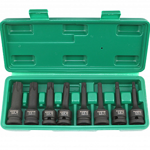 GARWIN PRO 626625-8-12 Набор ударных TORX 1/2" 8 пр. T30-T80, 78 мм