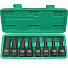 GARWIN PRO 626625-8-12 Набор ударных TORX 1/2" 8 пр. T30-T80, 78 мм-4004