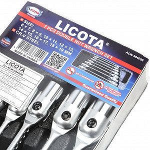 Licota ACK-384006 Набор ключей торцевых карданных 6 - 19 мм, 7 пр., в ложементе