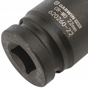 GARWIN PRO 620260-22 Головка, 1/2", 22 мм, торцевая, 6-гранная, ударная