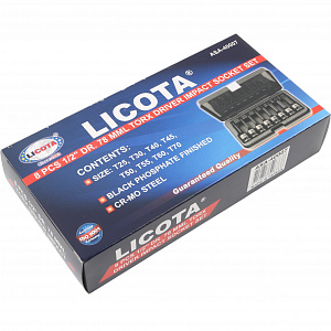 Licota ASA-40007 Набор торксов ударных 1/2" T25-T70 8пр.