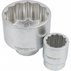 GARWIN PRO 644040-12 Набор торцевых головок 1", 12 гр., 14 пр., 36-80 мм