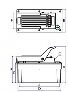 GARWIN INDUSTRIAL 811013-700-3000-P Насос ножной гидравлический с пневматическим приводом 700 бар; 3 л