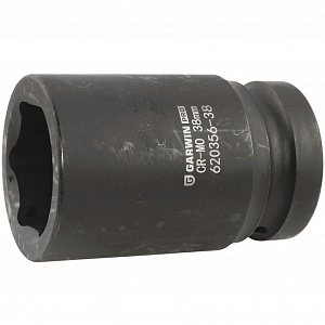 GARWIN PRO 620356-38 Головка, 1", 38 мм, торцевая, 6-гранная, ударная, глубокая
