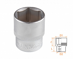 Головка торцевая стандартная шестигранная 1/2", 27 мм AFFIX AF00040027