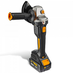 RUNTEC RT-AG900 Шлифмашина угловая аккумуляторная RUNTEC PRO 125 мм, 20В, 2*4Ач, 900Вт
