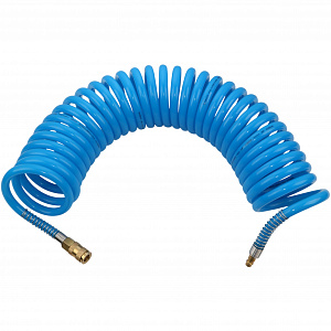 GARWIN PRO 808750-1014-10 Шланг полиуретан (PU) 14*10, витой, 10 м, синий, БРС в комплекте