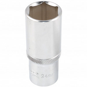 Licota N4024L Головка, 1/2", 24 мм, торцевая, 6-гранная, глубокая