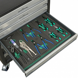 GARWIN PRO S01006-263 Тележка инструментальная 6 полок с комплектом инструмента, 263 пр., серая