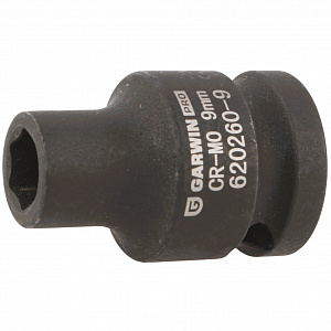 GARWIN PRO 620260-9 Головка, 1/2", 9 мм, торцевая, 6-гранная, ударная