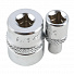 Licota TBS-22002 Набор торцевых головок 1/4" 12-ти гранных, 10 пр. на линейке, 3/16"-9/16"-4004