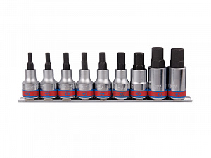 Набор торцевых насадок 1/2", Hex, 3/16"-5/8", 9 предметов KING TONY 4110SR10