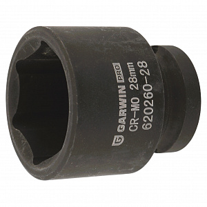 GARWIN PRO 620260-28 Головка, 1/2", 28 мм, торцевая, 6-гранная, ударная