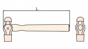 GARWIN INDUSTRIAL GSS-WIB500 Молоток инженерный искробезопасный 500гр.