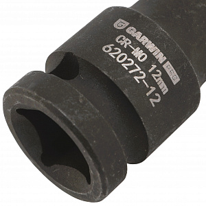 GARWIN PRO 620272-12 Головка, 1/2", 12 мм, торцевая, 6-гранная, ударная, глубокая