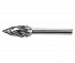 GARWIN INDUSTRIAL 900651-12*25*69 Борфреза параболическая с заостренным концом 12x25x69 мм, VHM, AL, форма G (серия 900651)-4004