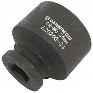 GARWIN PRO 620260-34 Головка, 1/2", 34 мм, торцевая, 6-гранная, ударная