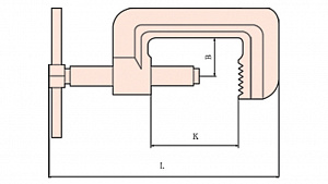 GARWIN INDUSTRIAL GSX-N08 Струбцина искробезопасная 0-150 мм, 340 мм