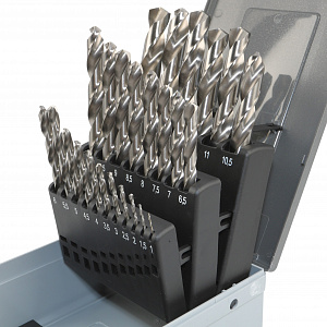 GARWIN INDUSTRIAL GM-BS25 Набор сверл 1.0-13.0 х 0,5 мм 25пр. HSS-G Spiralbohrer (Metall)