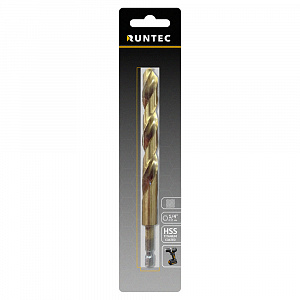 RUNTEC RT-DS8 Сверло по металлу Runtec HSS-TiN 8 x 117мм HEX 1/4"