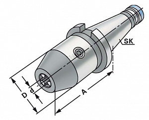 GARWIN INDUSTRIAL 322958-2,5-16 Прецизионный сверлильный патрон 2,5-16 мм, A95, SK30, DIN 2080