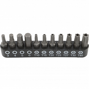 Licota ALK-8009-BIT2-CK Набор бит 1/4" 25 мм на держателе TORX c отв., HEX