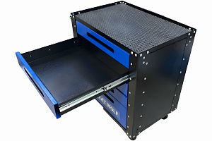 Инструментальная тележка Great Wolf 5 ящиков, колеса с тормозом, синяя GWT-B5