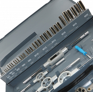 GARWIN INDUSTRIAL GM-TCS55 Набор метчиков и плашек М3 - 20, HSS, DIN352, 55 предметов