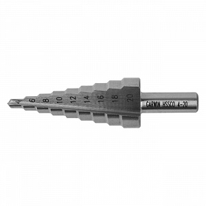 GARWIN INDUSTRIAL 102560-4-20-9 Сверло ступенчатое 4,0-20,0 мм, 9 ступеней, HSS-Co5